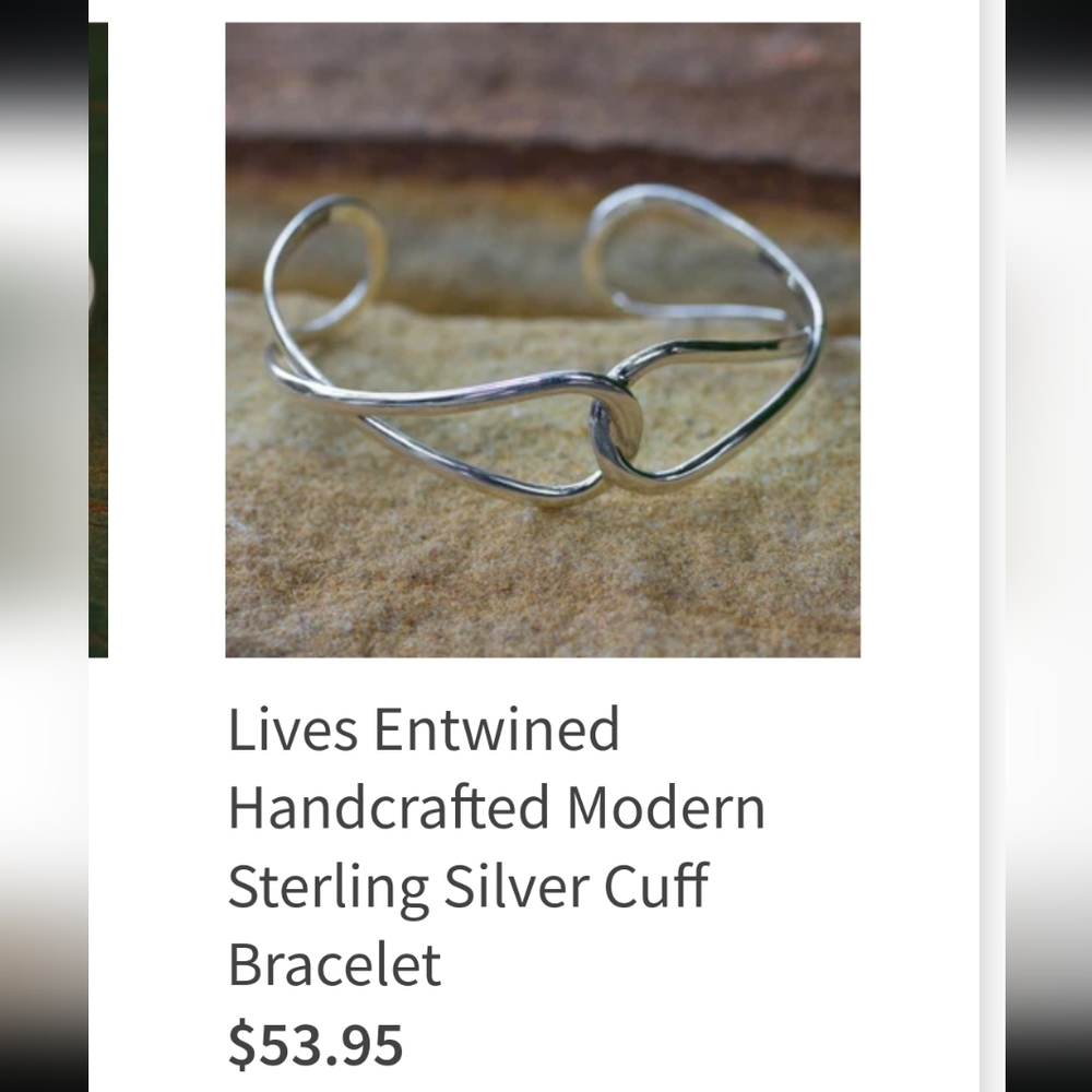 Infinity Silver Cuff Bracelet - image 2